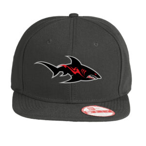 New Era Flat Brim Snapback Hat Black